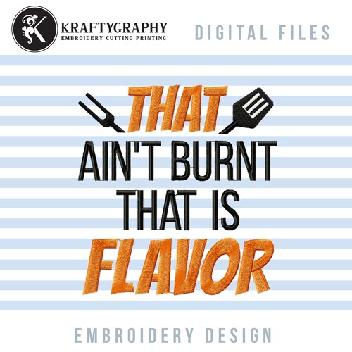 Men Grill Apron Machine Embroidery Designs Bbq Embroidery Etsy