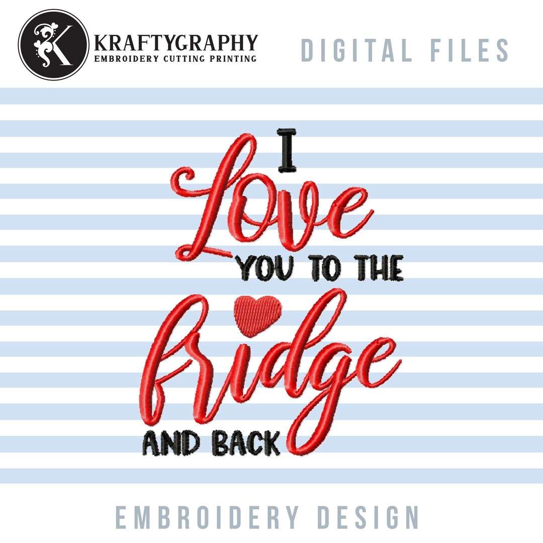 Kitchen Funny Machine Embroidery Designs, Hilarious Love Embroidery