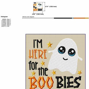 Funny Halloween Baby Bibs Machine Embroidery Designs, Hilarious Toddler Embroidery Patterns, Cute Ghost Pes Files, Applique Embroidery image 5