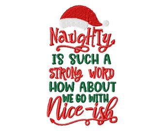 Sarcastic Christmas Machine Embroidery Design: Adult Humor Sayings