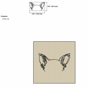 Chihuahua Dog Ears Outline Machine Embroidery Design, Dog Sketch ...