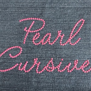 Bella Pearl Native Bx Font for Machine Embroidery | Resizable between 1in - 4in