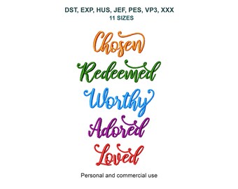 Christian Embroidery Design: Bible Verse Sayings (Machine Files)