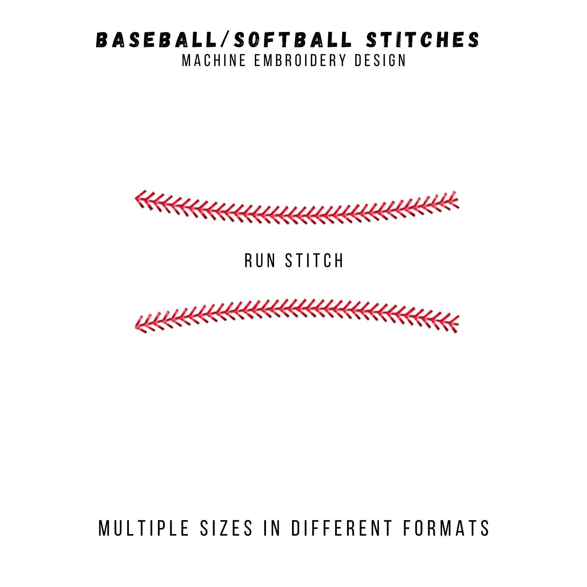 Baseball Stitches Machine Embroidery Design, Softball Thread Pattern ...