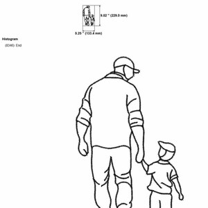 Father Son Pattern Dad and Son Embroidery Design for Machine, Father’s Day Embroidery ...