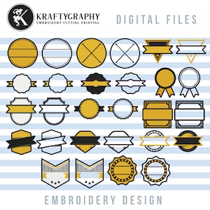 Patch Embroidery Designs Bundle: Fill Stitch Applique Machine Files