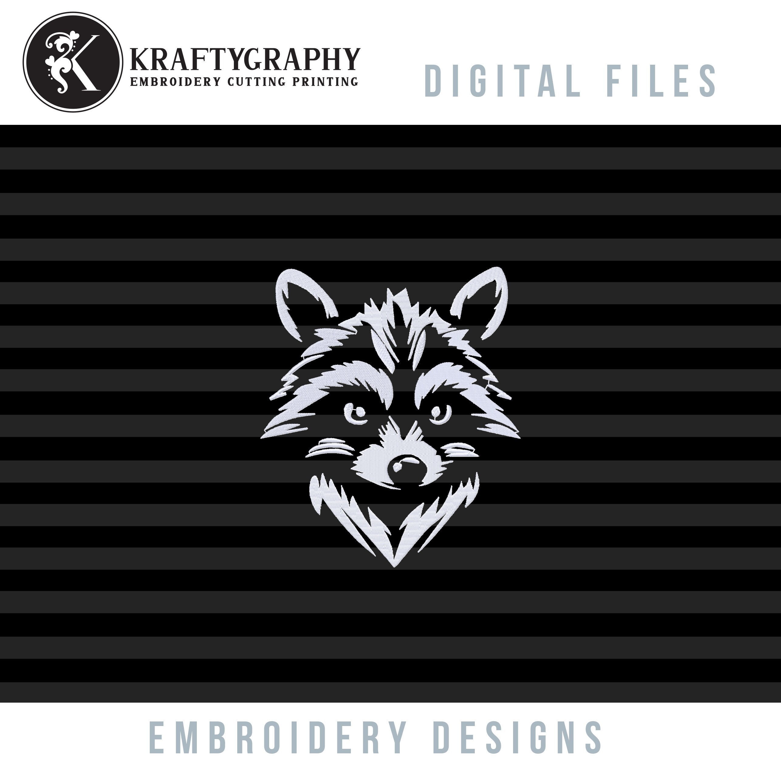 Raccoon Face Machine Embroidery Design for Dark Colored - Etsy Canada Raccoon Face Machine Embroidery Design for Dark Colored - Etsy Canada