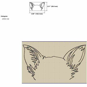 Chihuahua Dog Ears Outline Machine Embroidery Design, Dog Sketch ...