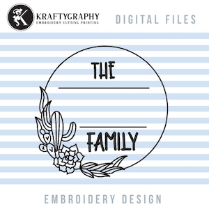 Family Machine Embroidery Patterns, Sucullent Embroidery Designs, Cactus Pes Files, Name Frame Hus, Kitchen Towels Embroidery,