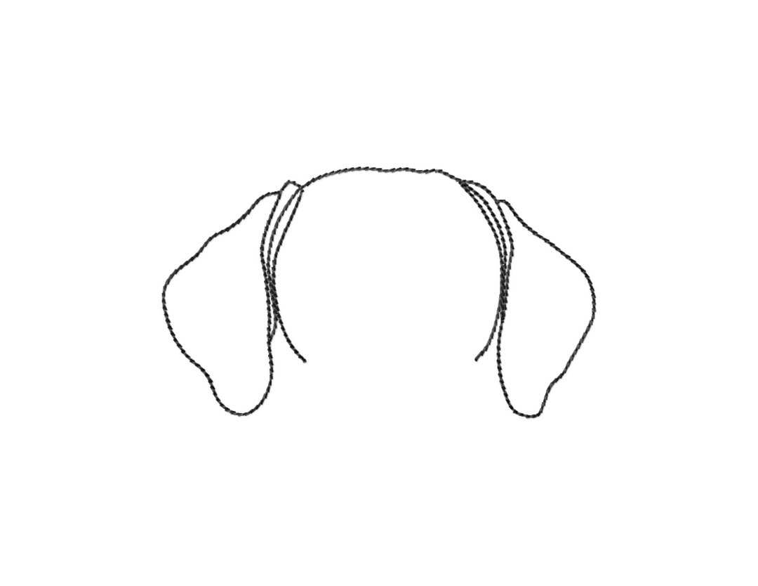 German Pointer Dog Ears Outline Machine Embroidery Design Dog - Etsy