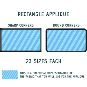 Rectangle Applique Machine Embroidery Design: Mini Frame Basic Shape