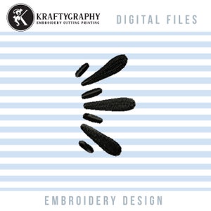 May include: Black embroidery design of a sunburst with multiple rays radiating outwards.