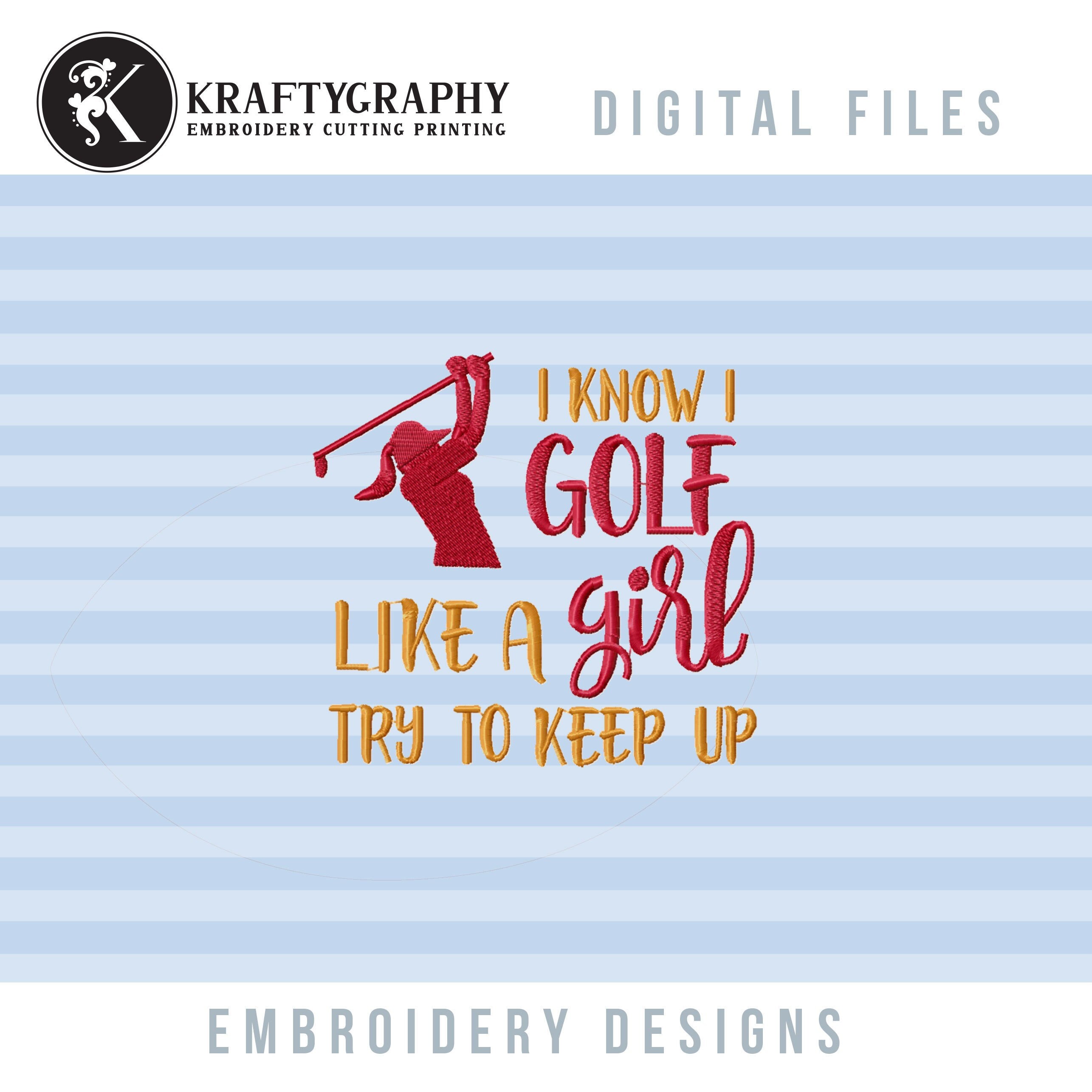 Funny Golf Machine Embroidery Designs for Women Golf Bag Etsy UK