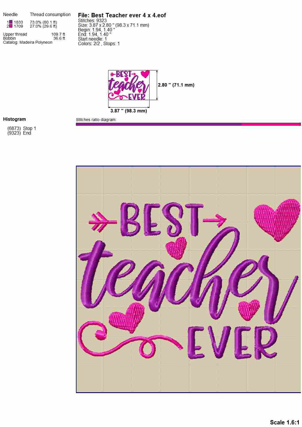 Best Teacher Machine Embroidery Designs Teacher Appreciation Etsy