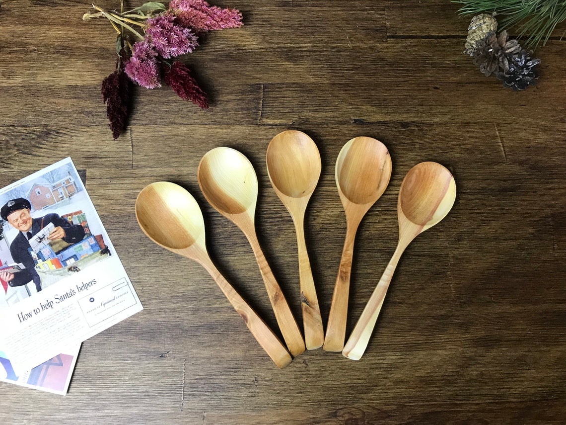 Wooden spoon for eating Wooden spoons handmade Classic Etsy