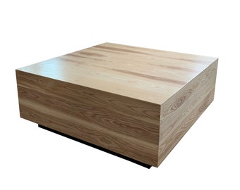 Terri Cubic Style Hardwood Coffee Table