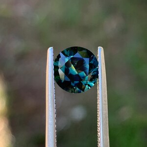 2.4ct Teal Parti Sapphire, Round, Australia Natural Gemstone
