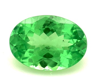 1.59ct Vivid Tsavorite Garnet, Green Garnet Oval from Tanzania