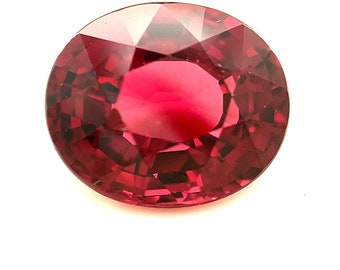 5.7ct Pink Rhodonite Garnet, Oval  Rhodolite, Natural Loose Gemstone