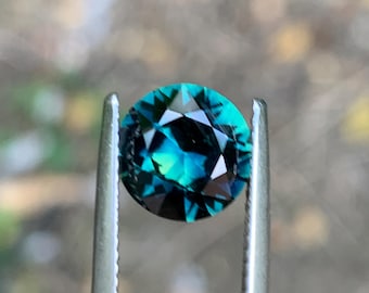 2.8ct Teal Sapphire, Very slightly included, Round, Unheated, Australia Natural Gemstone