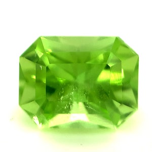 2.46ct Apple Green Peridot Step Cut Loose Stone Natural Gemstone