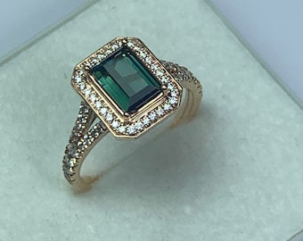 オーストラリア産 パーティサファイア 手作りゴールドリング（約3.6ct） 鑑定書付き コーンフラワーブルーサファイア 2.4ct ダイヤモンド 1ct プラチナ