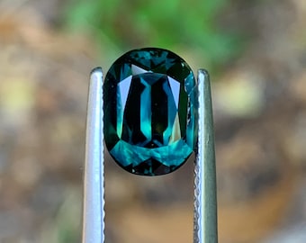 3.24ct Teal Sapphire, Cushion, Unheated, Australia Natural Gemstone