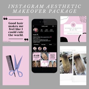 Pacote estético personalizado do Instagram, destaques do Instagram, postagens do Instagram, pacote de marca do Instagram