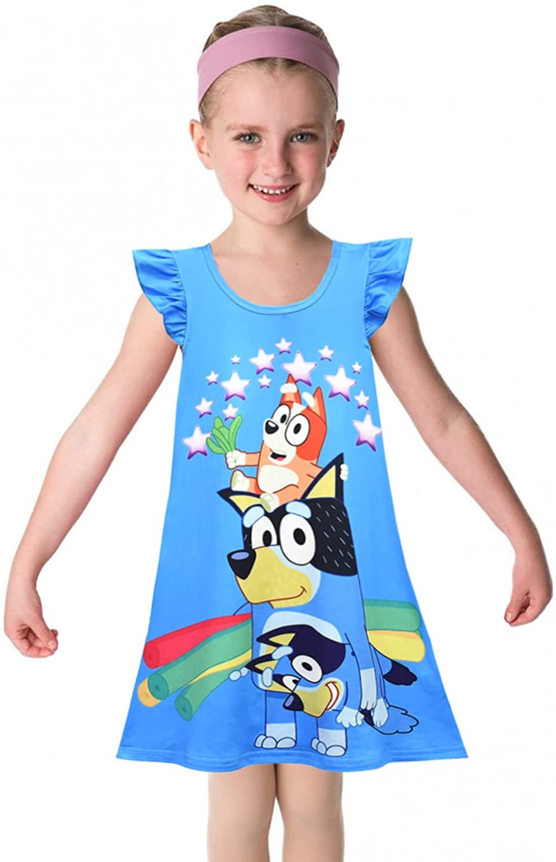 Bluey Toddler Girls Baby Princess Pajamas Dog Print Nightgown Etsy