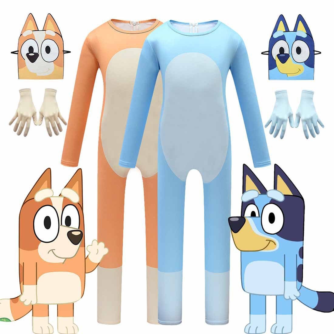 Bluey Bingo Halloween Cosplay Bodysuit Set for KidBluey Etsy