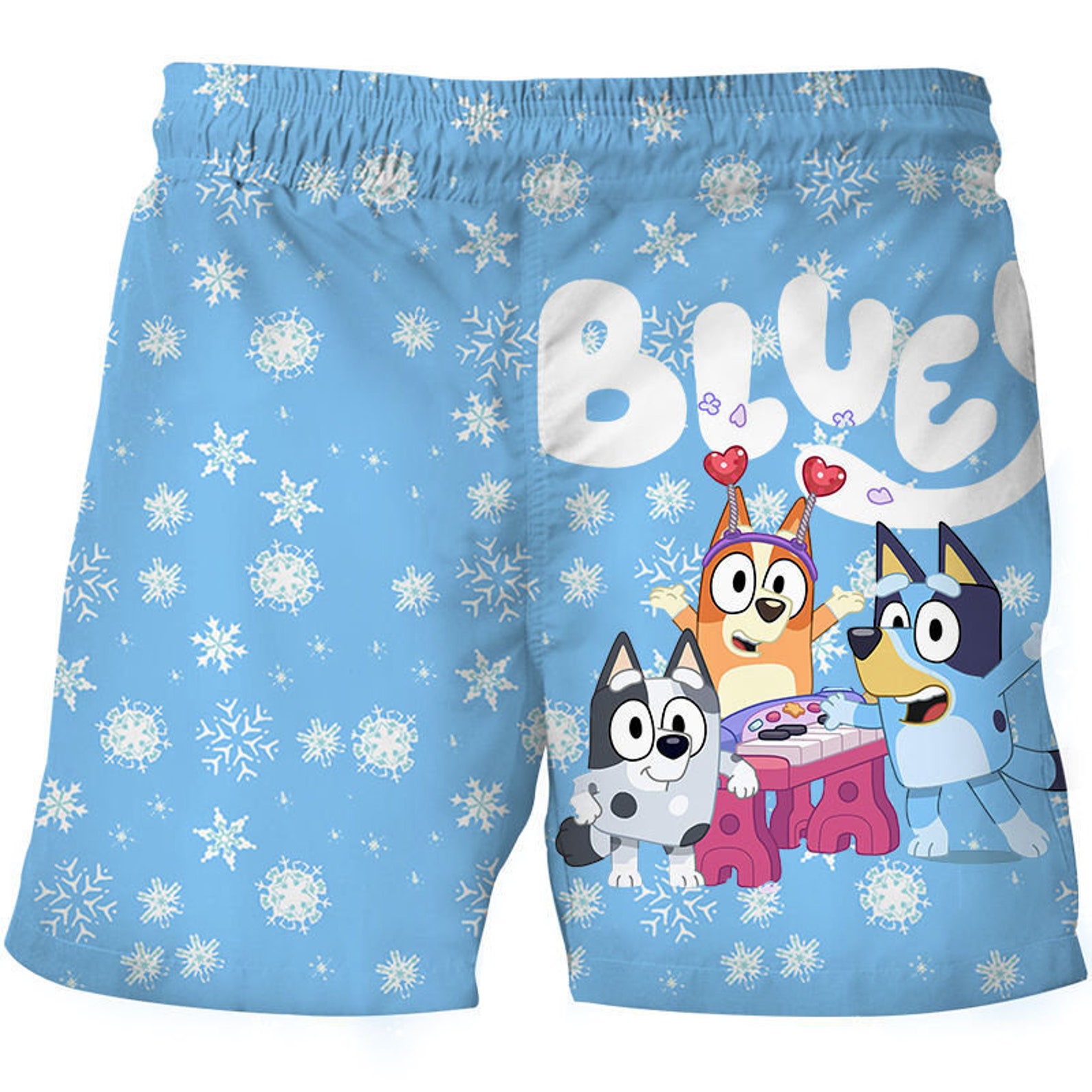 Bluey Printed Boy Swim Trunks Toddler Swim Shorts Funny Little Etsy