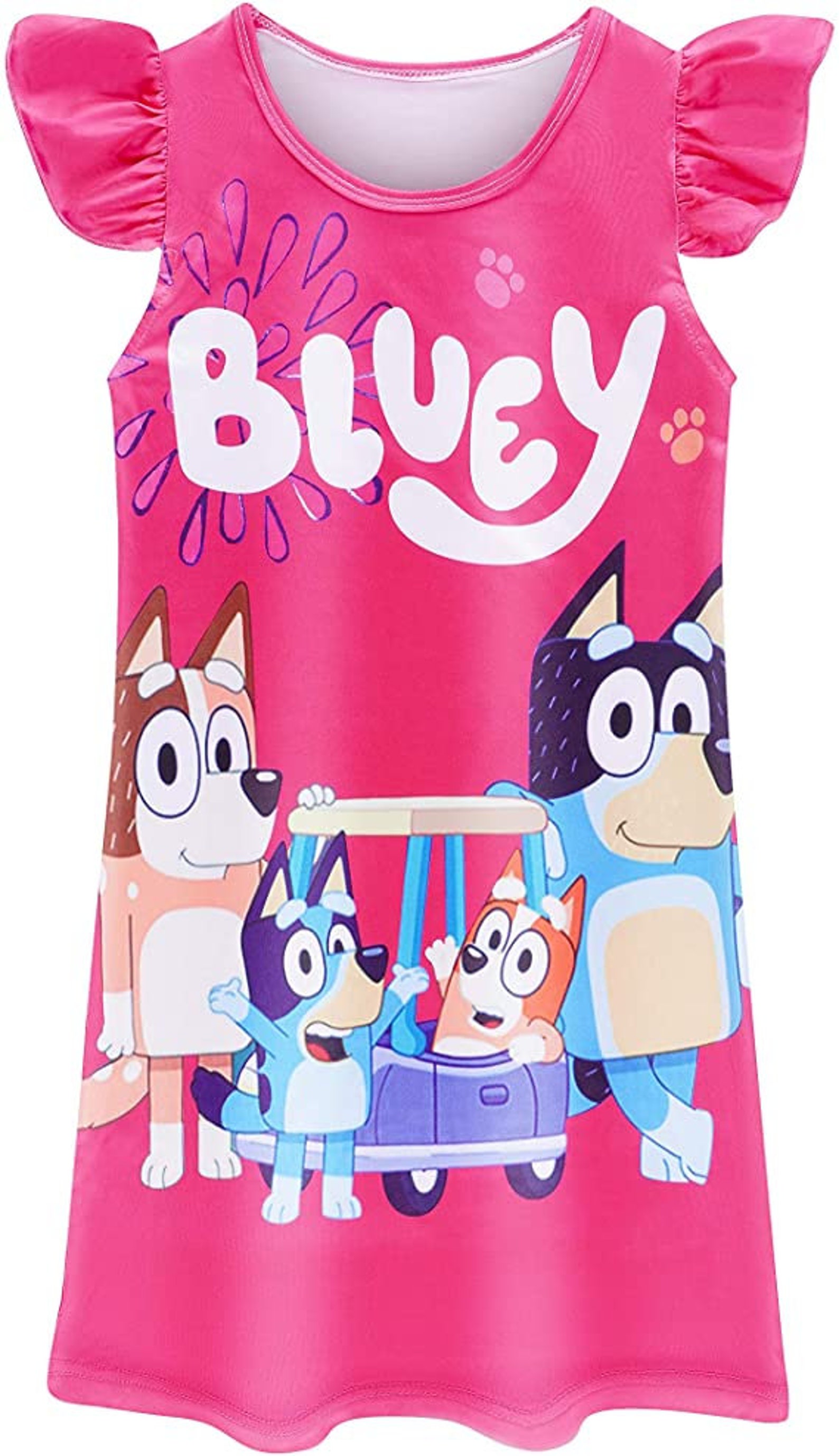 Toddler Girls Bluey Baby Princess Nightgown Dress Cartoon Etsy