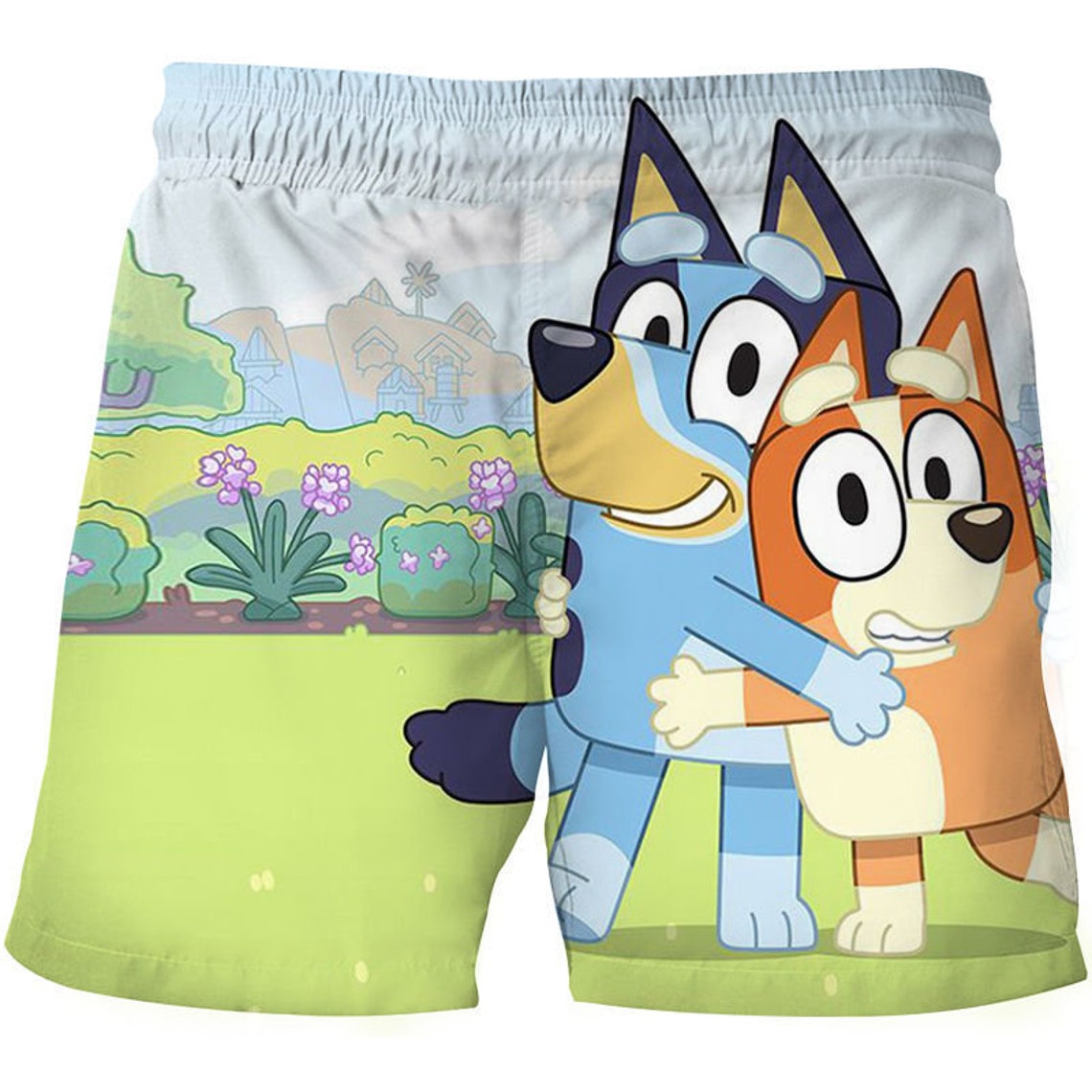 Bluey Printed Boy Swim Trunks Toddler Swim Shorts Funny Little Etsy