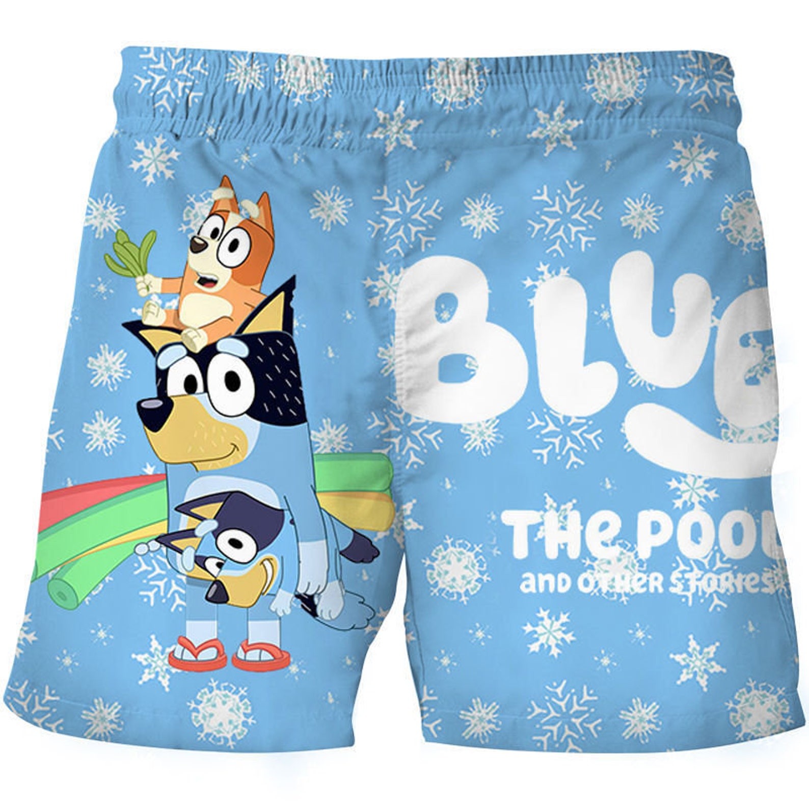 Bluey Printed Boy Swim Trunks Toddler Swim Shorts Funny Little Etsy