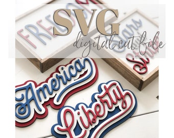 Patriotic SVG Files / PATRIOTIC BUNDLE / America / Glowforge / Laser File