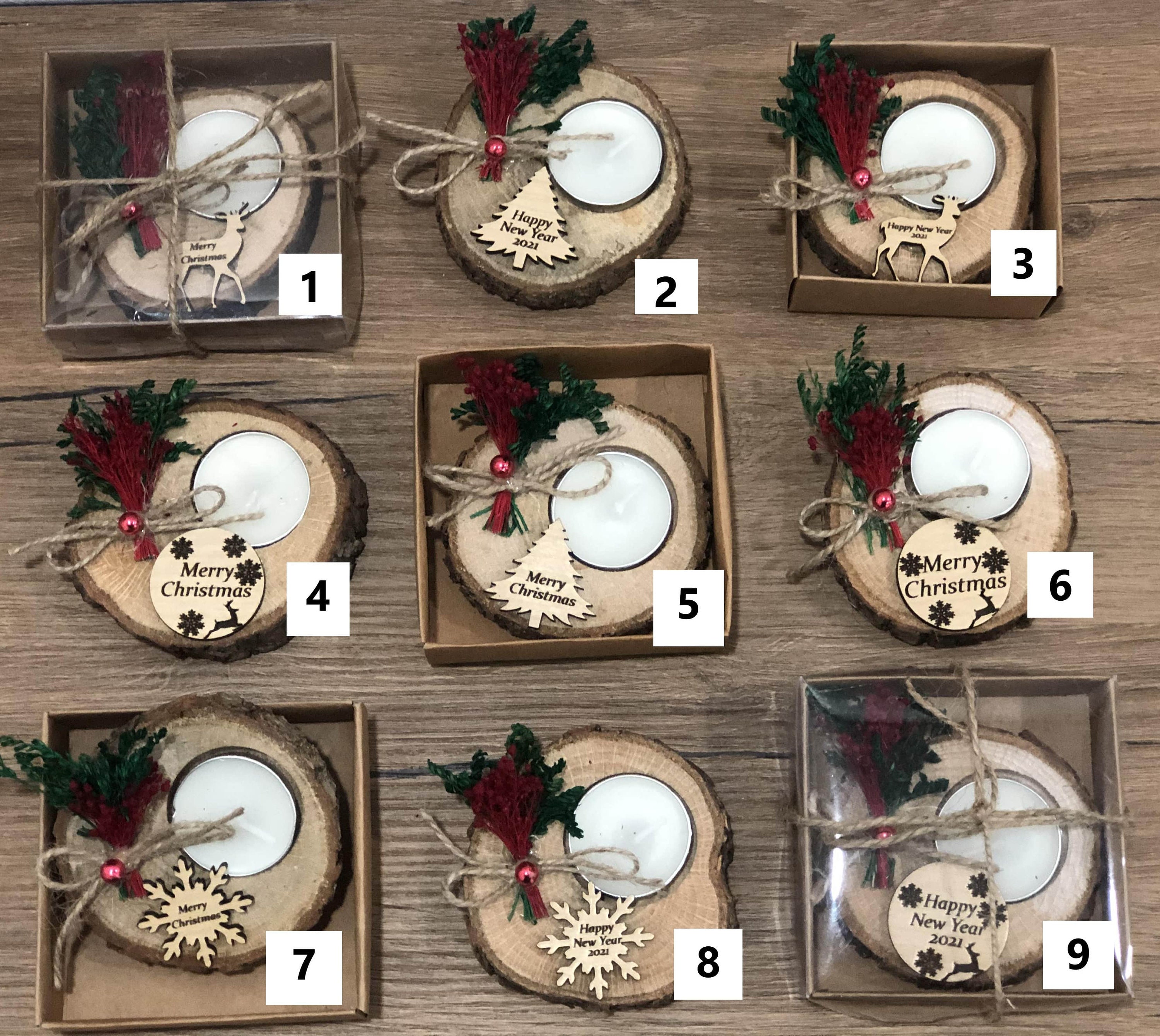 Personalized Wooden Christmas Candle Holder Personalized Etsy