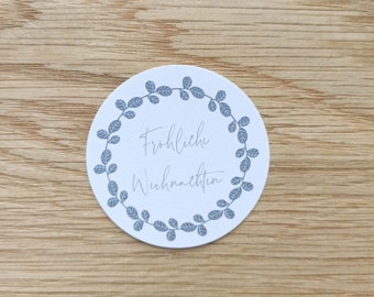 15x Aufkleber "Fröhliche Weihnachten" | Geschenkaufkleber Weihnachten | Weihnachtlicher Aufkleber für Briefe | Merry Christmas |Sticker