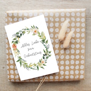 Geburtstagskarte | Alles Liebe zum Geburtstag Grußkarte | Happy Birthday Karte | Klappkarte zum Geburtstag | Postkarte Geburtstag DIN A6