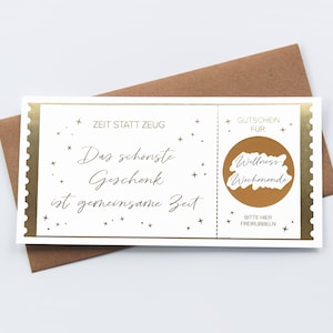 Czas zamiast rzeczy zdrapka złota | Voucher zdrapkowy | Złoty Bilet ze Zdrapką | Voucher do samodzielnego wypełnienia | Prezent urodzinowy