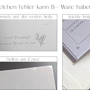 Freundebuch für Erwachsene Freundebuch schlichtes Design Freundealbum Erinnerungsalbum Freundschaftsbuch DIN A5 Hardcover Bild 10