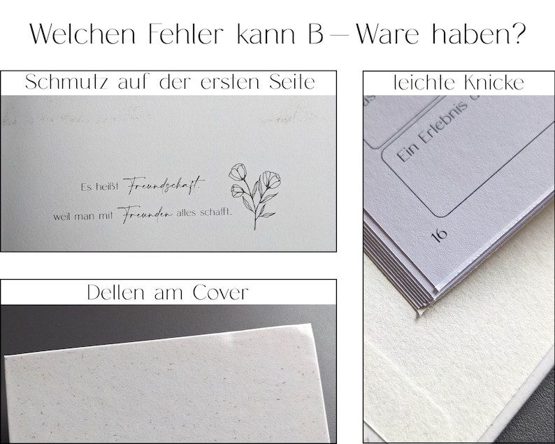 Freundebuch für Erwachsene Freundebuch schlichtes Design Freundealbum Erinnerungsalbum Freundschaftsbuch DIN A5 Hardcover Bild 10