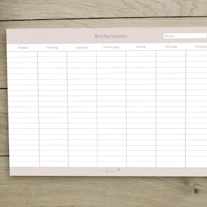 Weekly planner A4 | Weekly overview in landscape format | Home office planner | Appointment planner | weekly planner