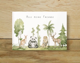 Friends book for children | school | Friends album animals of the world | A5 friendship book primary school