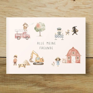 Construction site friendship book | Farm friendship album | Fire department | Police | All my friends | Helper friendship book | School | Kindergarten