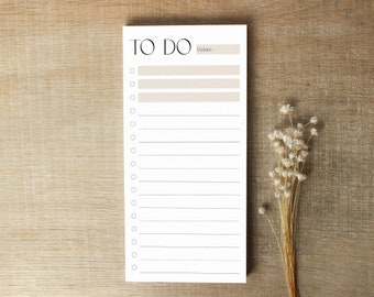 Lista delle cose da fare DIN lunga - 50 fogli | Blocco attività | Agenda giornaliera | Agenda settimanale | Blocco note con priorità| Ufficio | Ufficio a casa
