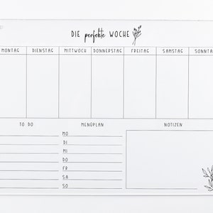 Weekly planner A3 acrylic Wall planner for the week can be wiped clean Wall calendar To Do List Menu planner Acrylic glass image 5