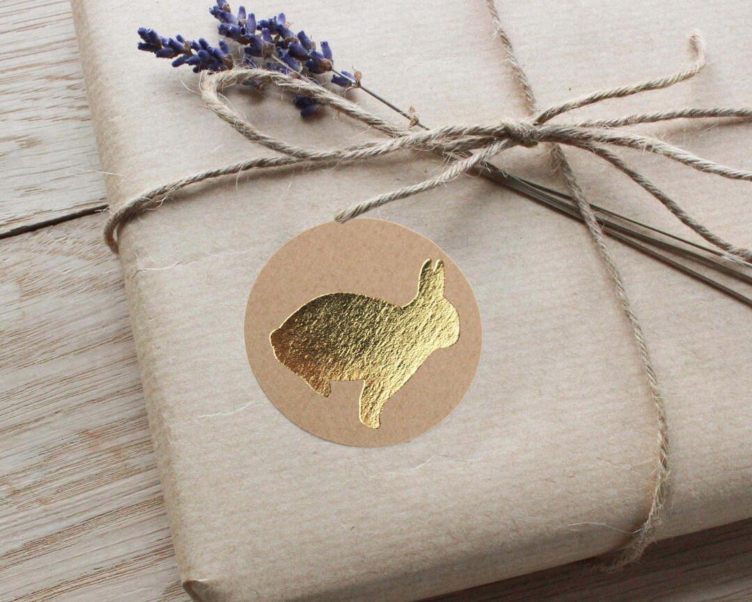 Sticker Easter Bunny Gold | Sticker Easter | Sticker With Rabbit ...