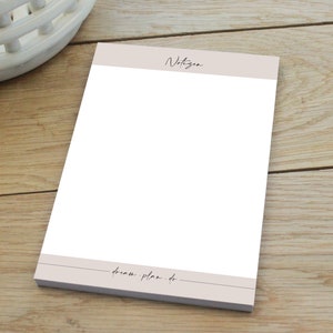 Blocco note A6 | Blocco note beige | Blocco | Blocco di carta | Blocco Ufficio Domestico | Blocco note semplice | Formato ritratto