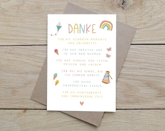 Kindergarten farewell card | Farewell card for educator | Daycare thank you card | Small thank you for educator | Daycare farewell gift