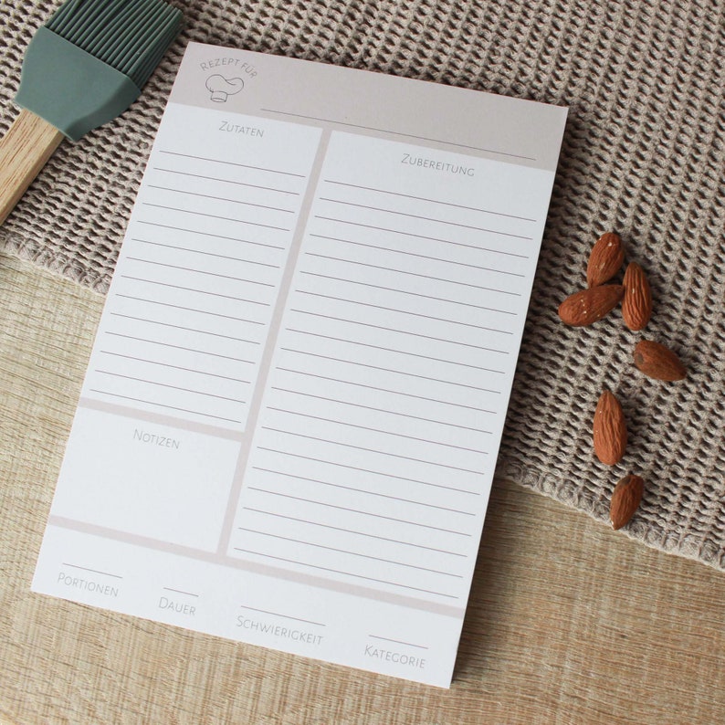 Recipe Pad A5 on Extra-thick Paper | Recipe Collection | Recipe ...